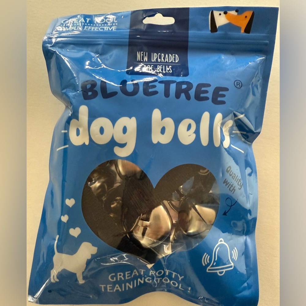 Dog Training Bells - Blue and Silver